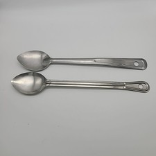 2 Stainless Steel Serving Spoons 15" Solid Industrial Commercial