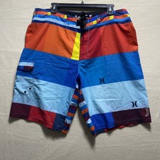 Hurley Phantom Color Block Board Short Mens 38 Cut Tag Beach Swim Trunks