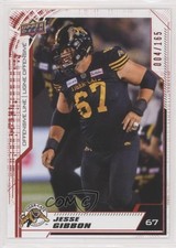 2020 Upper Deck CFL Red 4/165 Jesse Gibbon #87 ex5