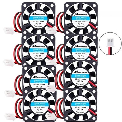 8pcs Mini Silent 3D Printer 2-Pin 40x40x10mm Cooling Case Fan 4010 24V DC 40mm 