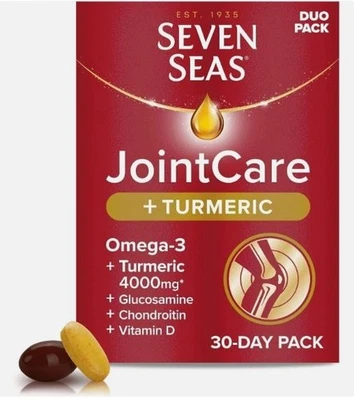 Seven Seas JointCare + TURMERIC With Glucosamine Plus Omega 30-Day Duo Pack⭐⭐⭐⭐⭐