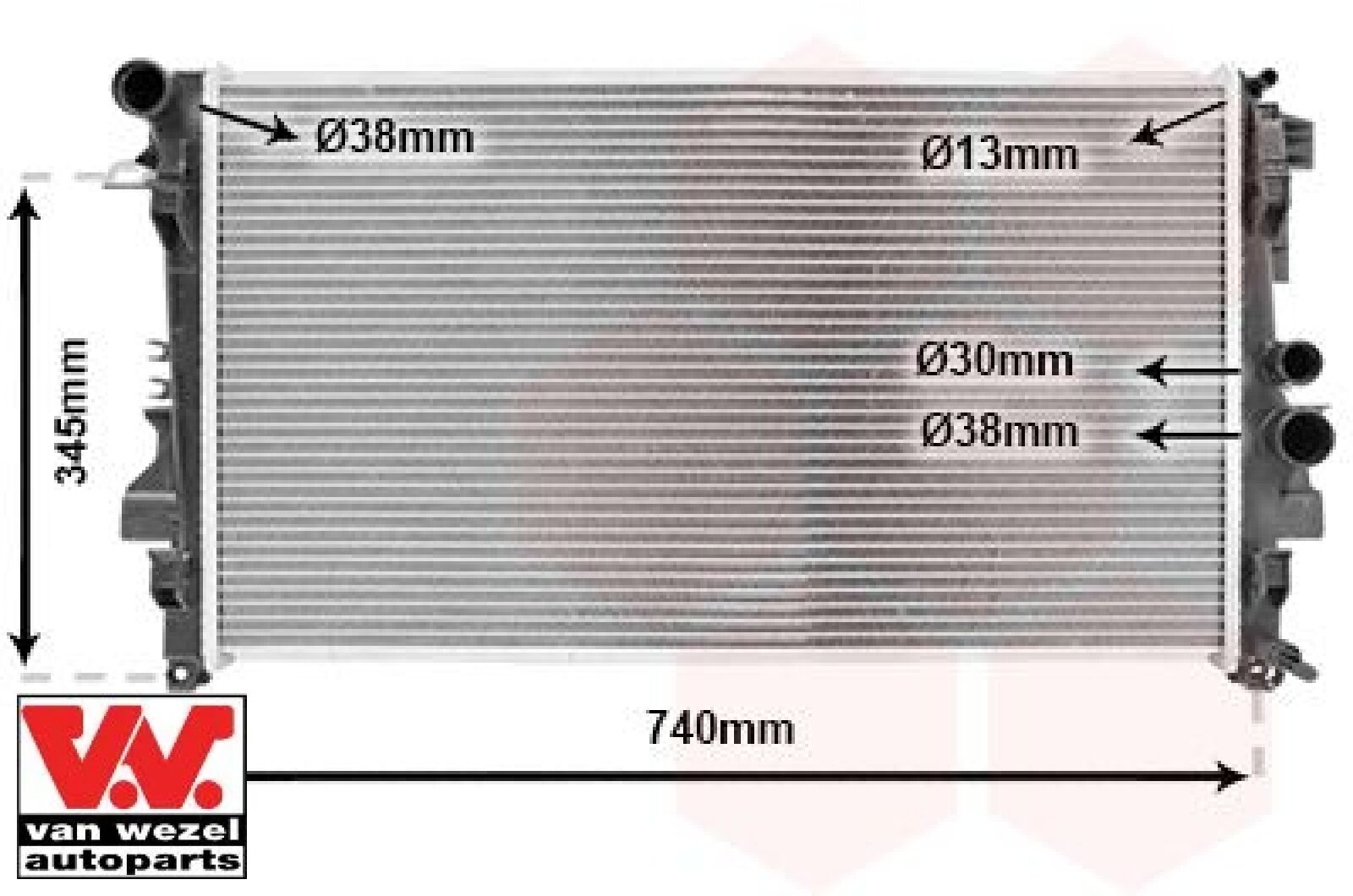 Van Wezel Kühler, Motorkühlung 30002356 Für Mercedes - Bild 2