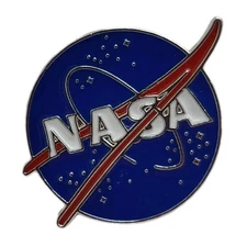 NASA Blue Meatball Logo Enamel Lapel Pin – Space Program Insignia Collectible