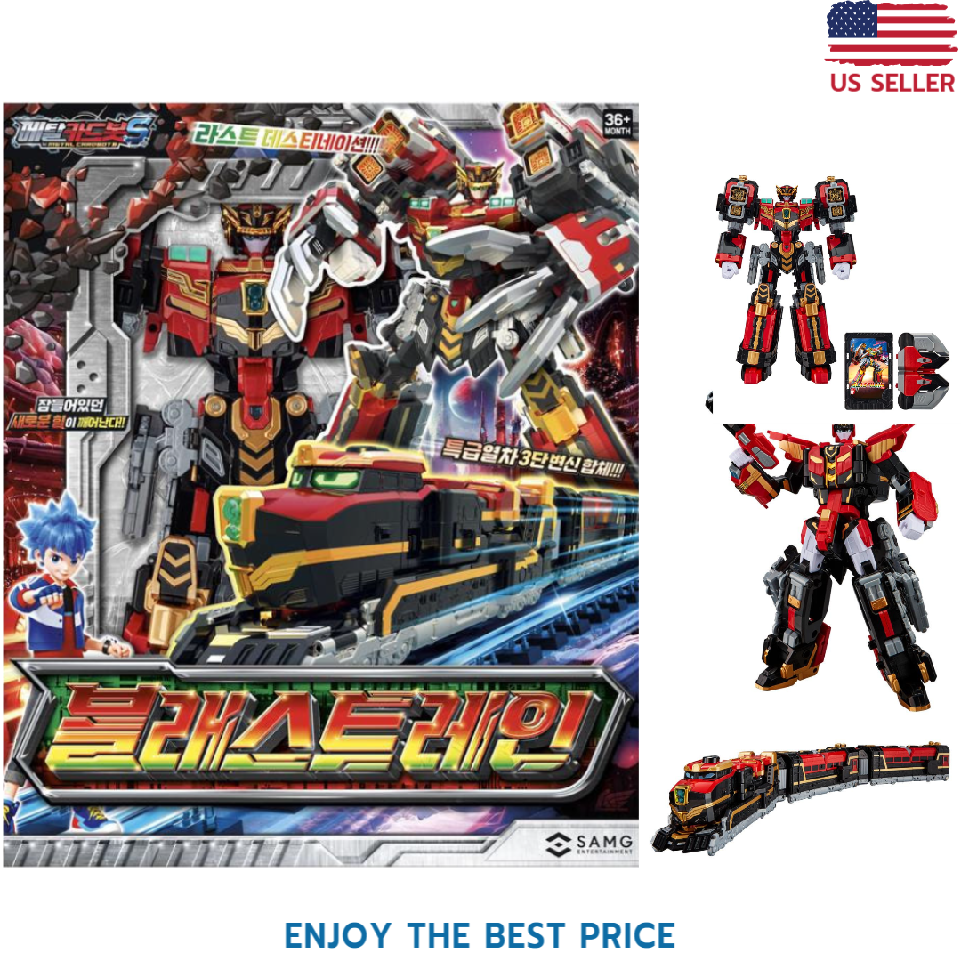 Metal Cardbot S BLASTRAIN Blast Train Red Transforming Robot