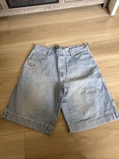 Vintage 90s JNCO Jeans 238 ARK Denim Shorts Size 36 Baggy Skater Wide Leg