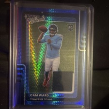 2025 Panini Donruss Optic Donruss Threads Cam Ward Titans RC MEM Blue Hyper