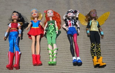 Lot of 5 DC Super Hero Girls Mattel 12'' Dolls