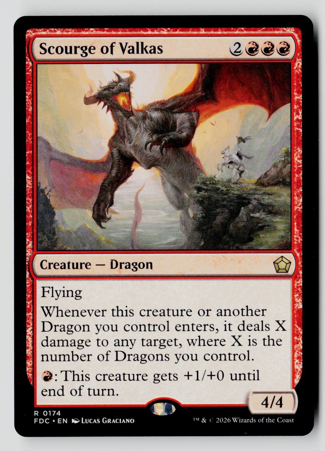 Scourge of Valkas 174 Rare FDC MTG NM