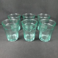 6 bicchieri pesanti in vetro verde riciclato mojito goffrato