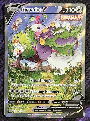 Pokemon Tornadus V 185/198 Chilling Reign CRE
