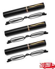 3 Pack Mini Glasses Mens Womens Unisex Readers Eyeglasses Light Blocking