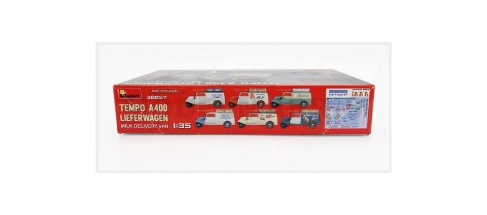 MINIART 38057 TEMPO - A400 LIEFERWAGEN 3-WHEELS MILK DELIVERY VAN 1962 - 1/35 - Immagine 2 di 2