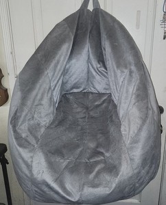Big Joe Refillable Bean Bag Chair Light Gray