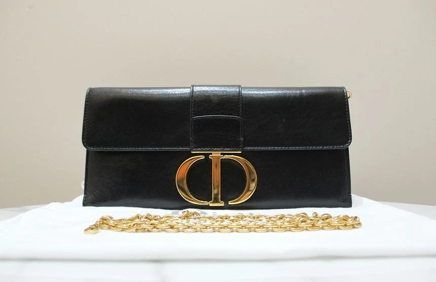 Pochette et sac bandoulière Dior Montaine 30 noir agneau chaîne M9206 114612828