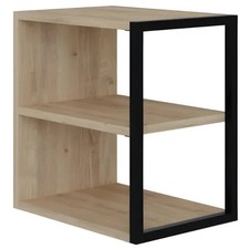 Tavolino da Caffè Salotto Moderno Basso con 1 Ripiano Rovere Nero