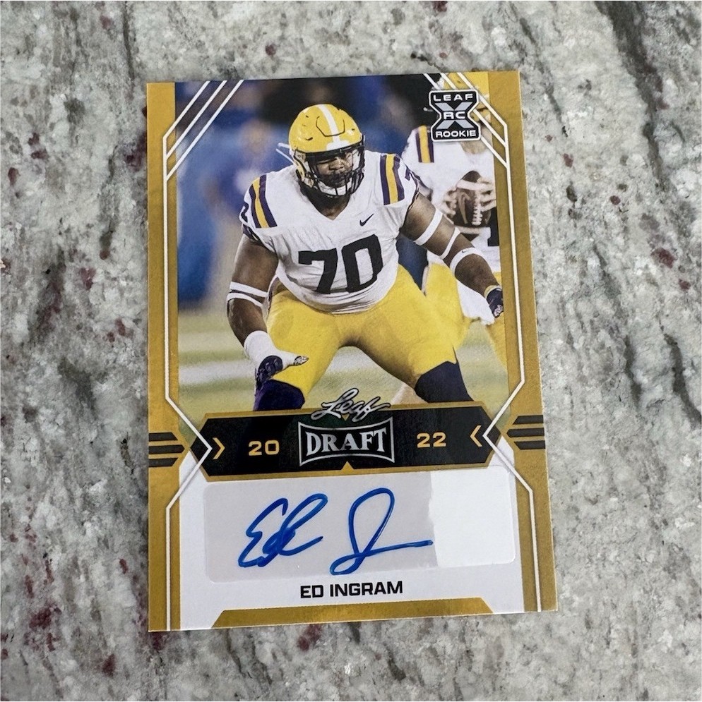 Ed Ingram Leaf Pro Set Draft Autographs #EI1 Gold
