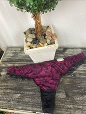 Cacique Pink  Black Thong Panty NEW 22/24