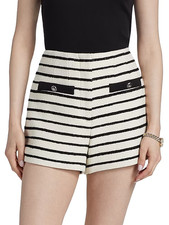 Veronica Beard Gershwin Striped Knit Shorts MSRP 398