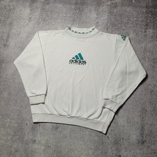Vintage Adidas Equipment Crewneck Sweatshirt 90s Mens Size XL White