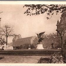 c1920s Paris, France Tuileries Gardens Rohan Pavilion Statues Monuments A357