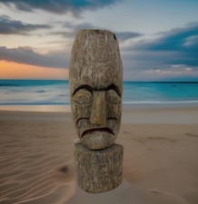 Vintage TIKI Bar Hawaiian Polynesian Hand Carved Wood Wall Art 20 Mask Tribal