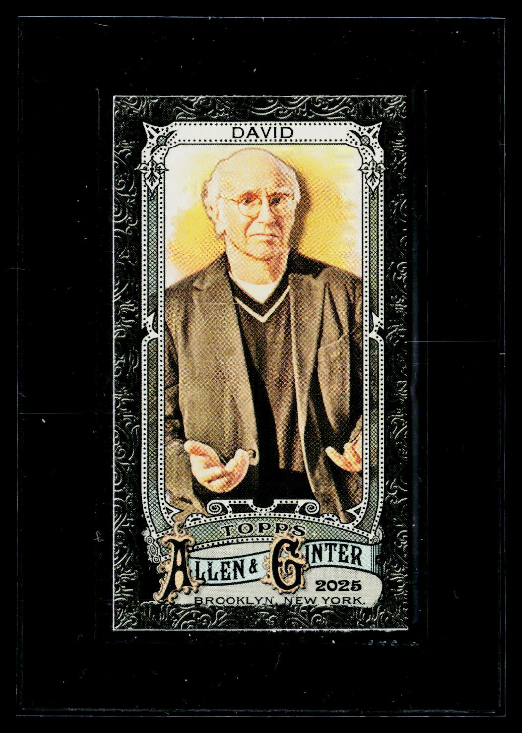 2025 Topps Allen & Ginter #184 Larry David Mini Black Border