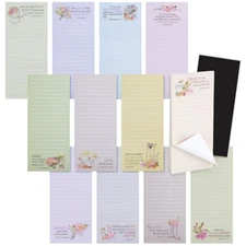 Juvale 12 Pack Christian Notepads, Religious Stationery, Magnetic Notepad