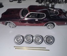 164 Lowrider Spoke Wheels For Revell Wwhite Wall Tires ..2 Prong No Car