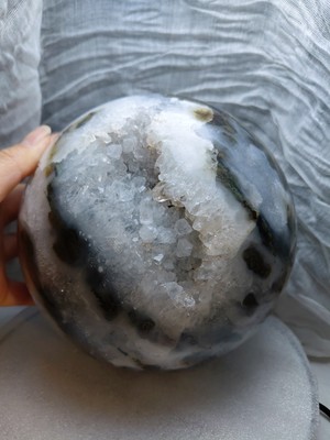 5 kg Funkelnder Druzy Lila Blau Moos Achat Kugel Kristall Mineralien Edelstein 