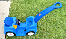 Step2 Push Around Kids Ride on Car Toy Stroller Blue