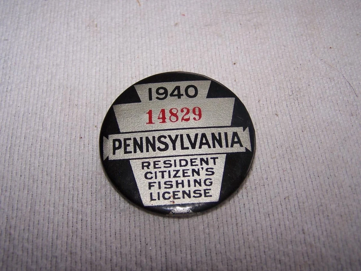Vintage 1974 Pennsylvania Resident Fishing License, A. Staricek