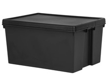 96L Plastic Storage Box Heavy Duty With Lid Large Home Office Garage Organiser