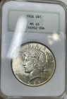 1926 Peace Dollar Ms 63 NGC Mint Green Fatty Holder
