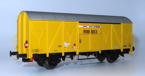 Rivarossi HR S 6639 H0 H.F. Wiebe Güterwagen RM 803 mit Schlusslicht limitiert D | Zustand: Neu
