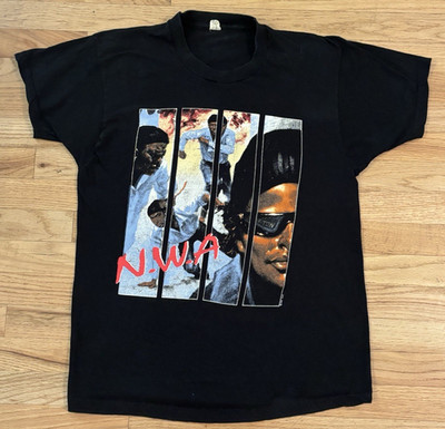 Vintage 1990s NWA 100 Miles And Runnin Shirt XL Easy-E Dr. Dre Ice Cube Rap Tee