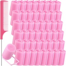 48 Pcs Foam Sponge Hair Rollers Soft Sleeping Curlers Flexible Sponge Curler ...