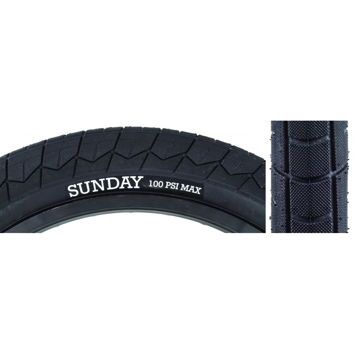 Sunday Current V2 20x2.4 Clincher Tire with Grippy Tread, Wire Bead, Black