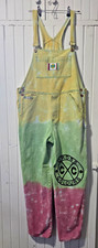 VTG Rare Cross Colours Streetwear Colorblock Overalls USA Made 90s Hip Hop SZ 2