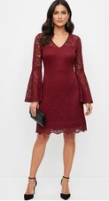  150 Medium    Lovers And Friends Red Gorgeous Women Lace Dress A Line Hips 40  