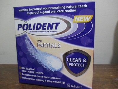 1 Polident Polident Partials Denture Cleanser, 40 Count