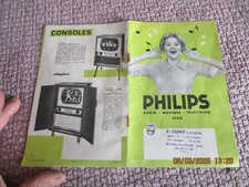 Ancien Catalogue Ancien poste Radio Tourne Disque Ancienne Télévision Philips