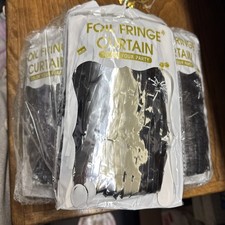 G 30 Pack Silver Fringe Curtain, 3.3ft x 8.2 ft Foil Tinsel, Party Backdrop Wall