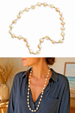 Vintage Boho Ethno Cauris Muschel Halskette -...