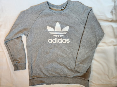 Adidas Adicolor Trefoil Classic Crewneck Sweatshirt Gray Men's Pullover EUC