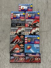 Lot of 13 Cassette Tapes SEALED - Maxell XLII 90 TDK D90