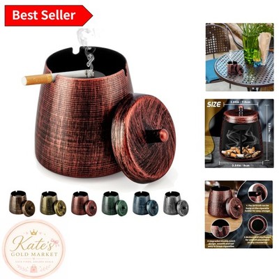 Windproof Outdoor Ashtray - 3.54'' Stylish and Odorless Ash Disposal Solution