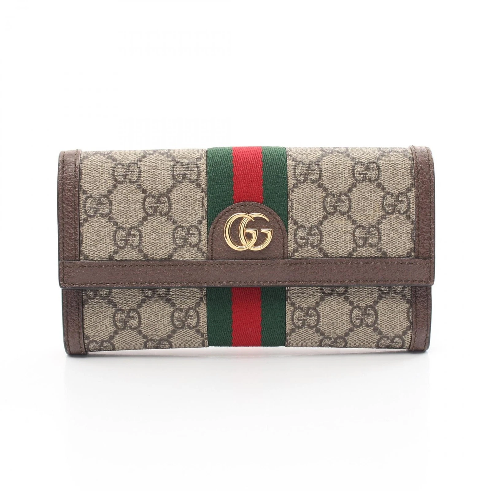 Portefeuille Gucci Offia Gg Supreme Continental double pli long toile enduite de PVC