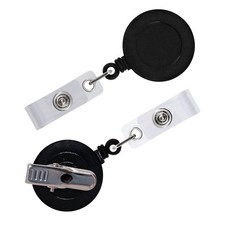 5 Pack Retractable ID Badge Holder Reels with Swivel Alligator Clip Bulk Pack...