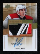 2014-15 Upper Deck Premier Spectrum Gold 7/10 Victor Rask #98 Patch Auto 2nk