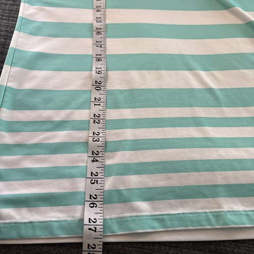 Coral Bay Golf Women's Size M Polo Striped Teal/White/Tan Short Sleeve Shirt - Picture 5 of 7